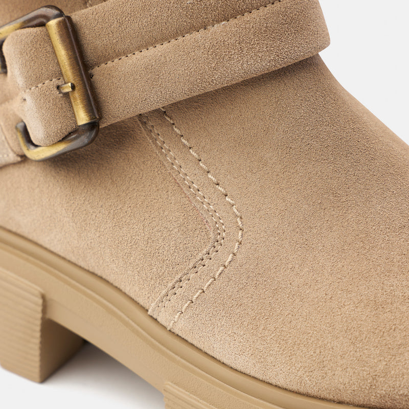 Paul Green Støvle Soft Suede Almond 9035-06x Sand