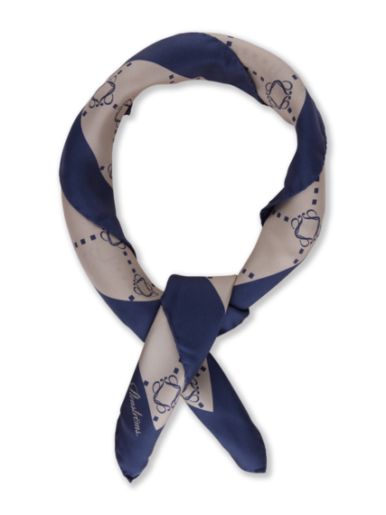 Stenstrøms Silk Scarf 9314910000 Hvid/Navy 191