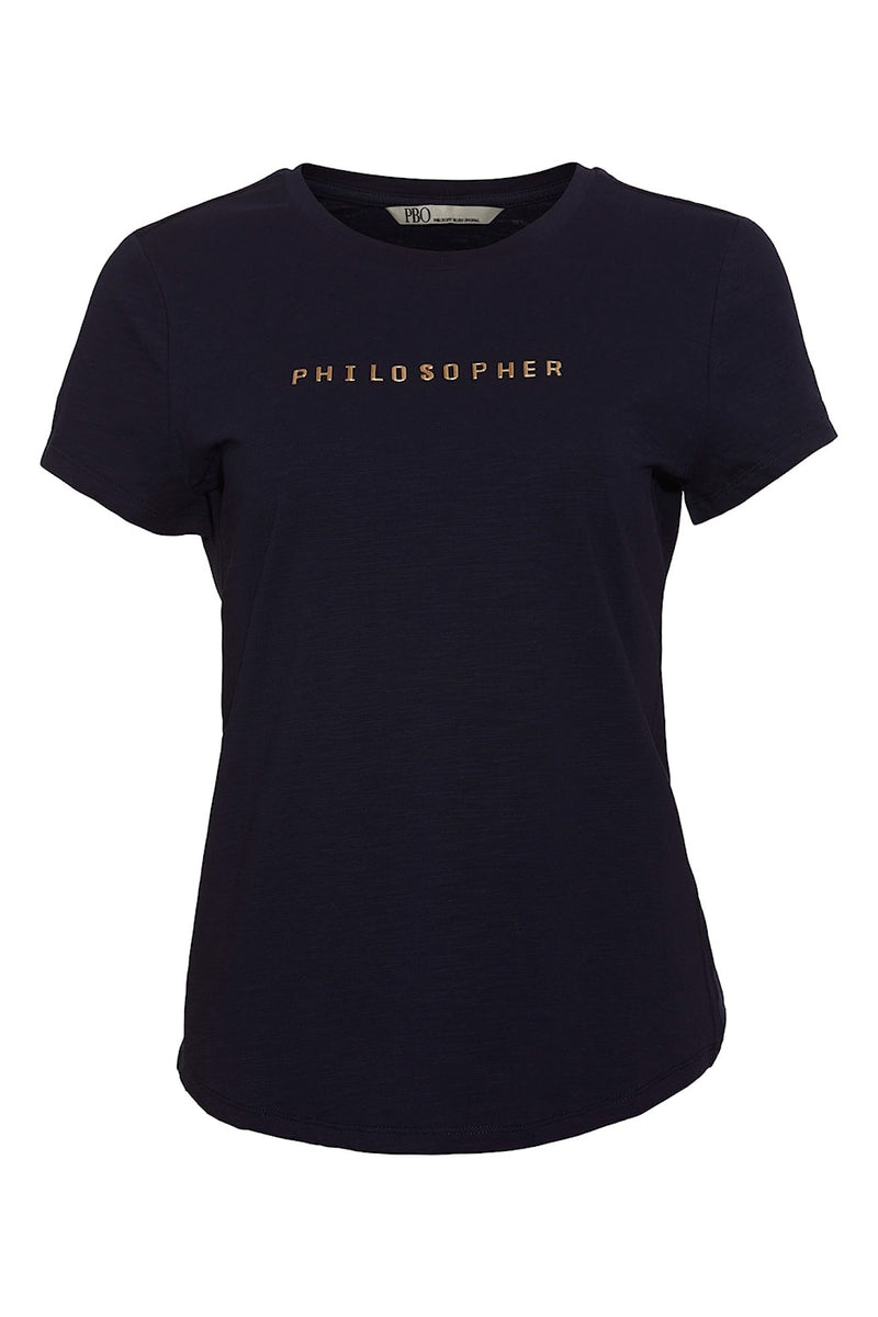 PBO T-shirts Philosopher navy