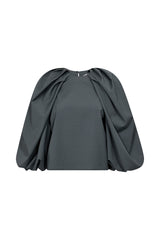 Atelier Taktil Sinclair Balloon Blouse A1075 Col. Steel Green