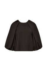 Atelier Taktil Sinclair Balloon Blouse A1075 Col. Coffee bean