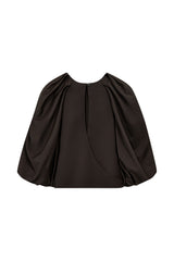 Atelier Taktil Sinclair Balloon Blouse A1075 Col. Coffee bean