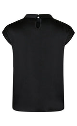 Neo Noir Bluse Fleur Drapy Satin 160990 Sort 100