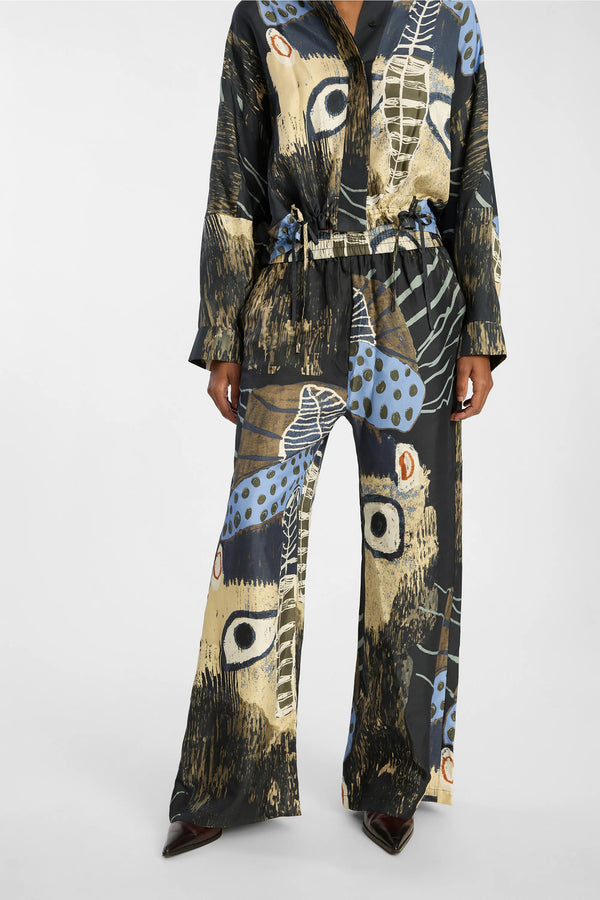 Munthe Arum Bukser 253-1400-25318 Col. Print Black