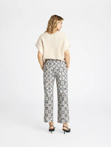 Gustav Bukser Cali 56041 Print i Sort og Offwhite