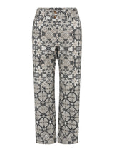 Gustav Bukser Cali 56041 Print i Sort og Offwhite