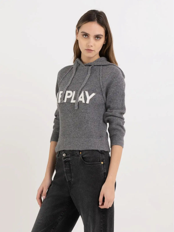 Replay Hoodie Grå 022726