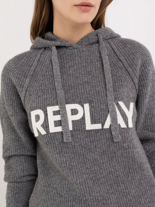 Replay Hoodie Grå 022726