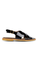 Angulus Sandal lak 5784-1012320 Sort m.flet