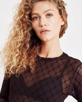 Hype The Detail Mesh Blouse 3-300-14-89 Col. Brun