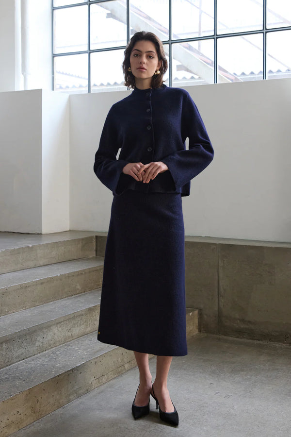 PBO Mantra Knit Skirt PBO1360 Col Navy