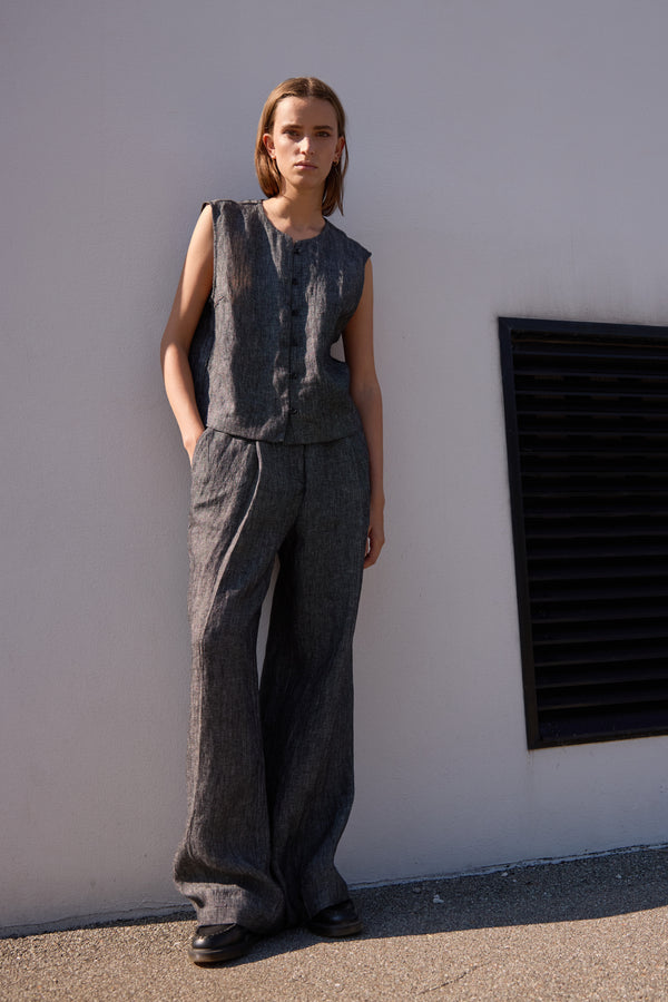 Heartmade Naira Pants HM1075 Col. Slate Black 157