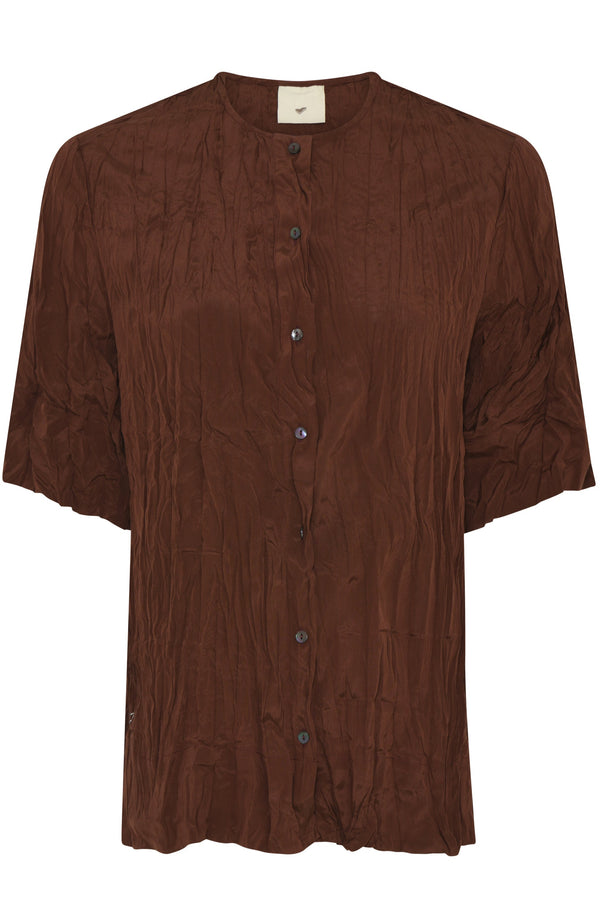 Heartmade Meriam Shirt HM1120 Col. Deep Brown