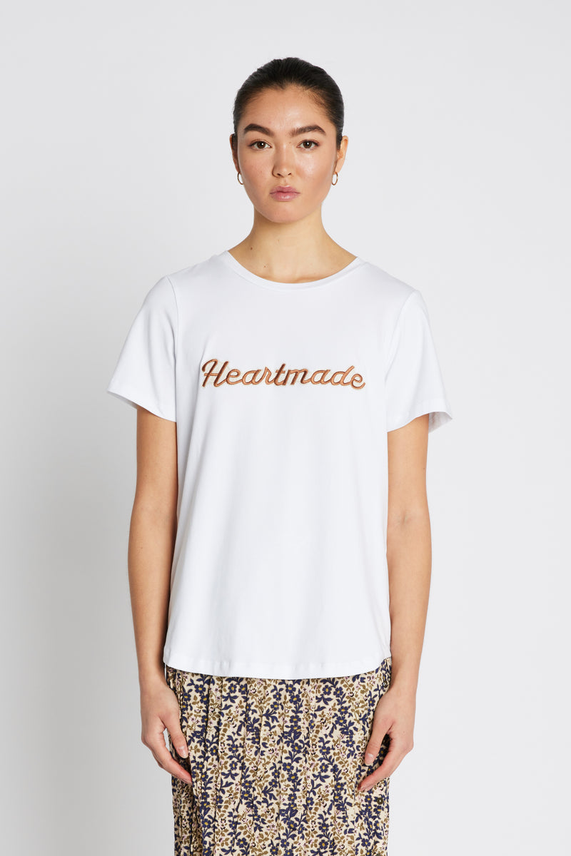 Heartmade Efia logo T-Shirt HM1166 Col. Hvid 01