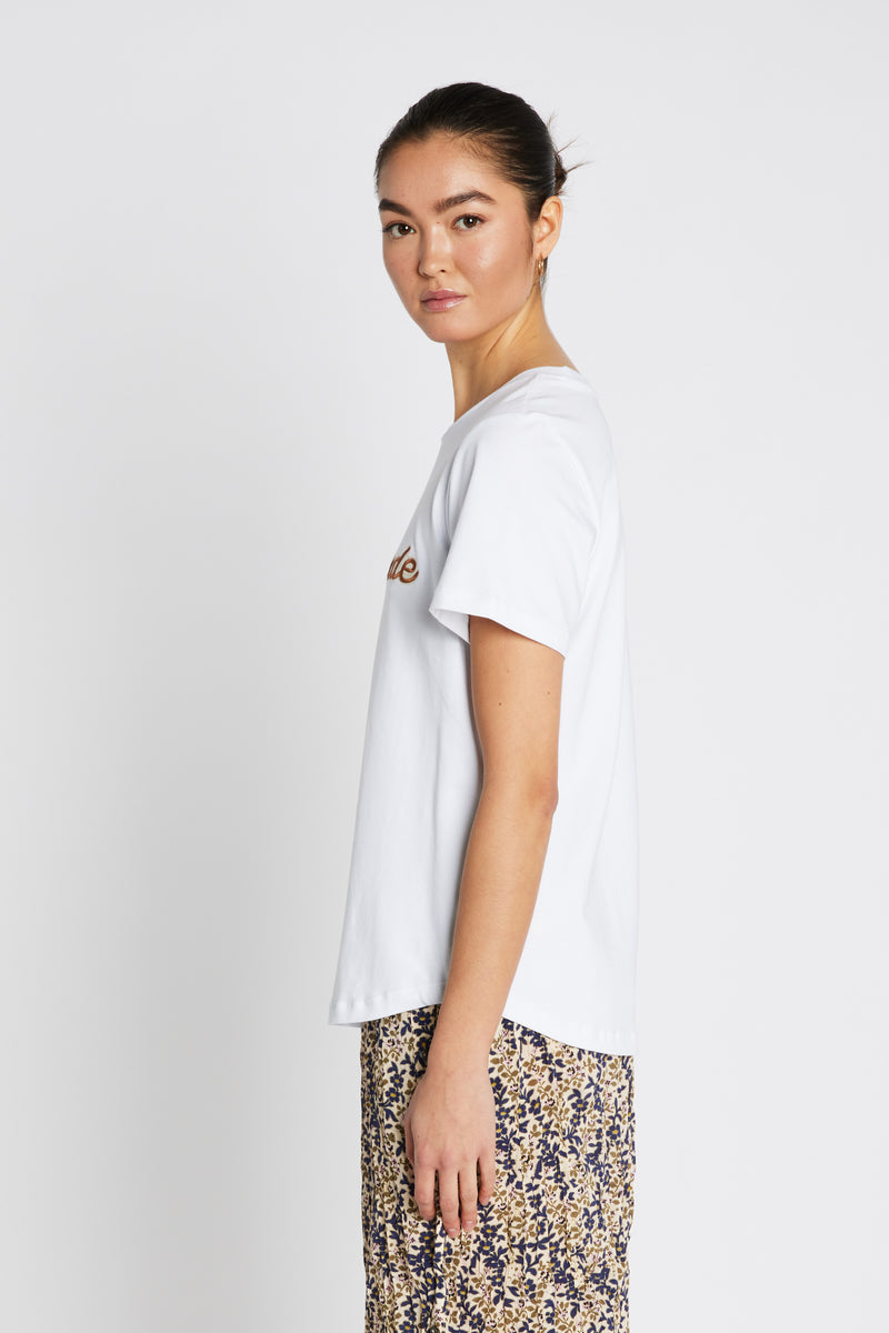 Heartmade Efia logo T-Shirt HM1166 Col. Hvid 01