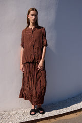 Heartmade Sena Skirt HM1170 Col. Deep Brown
