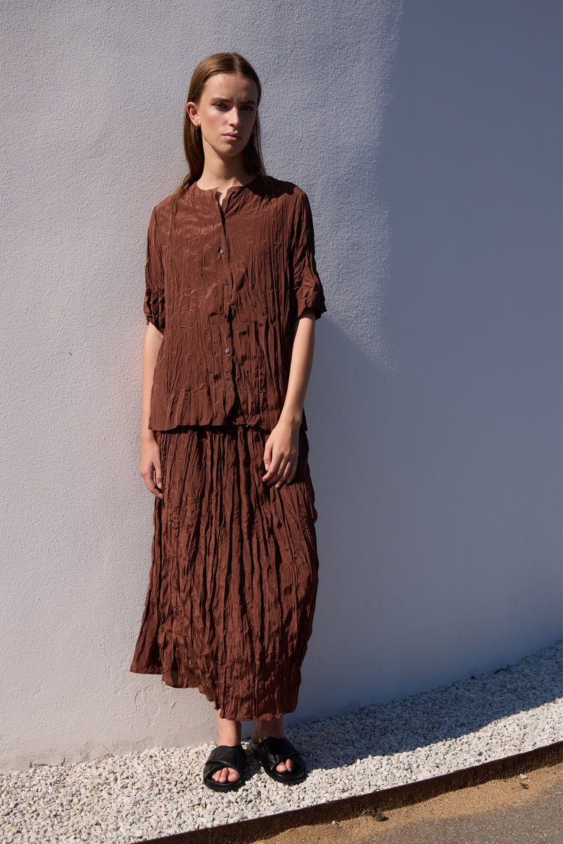 Heartmade Sena Skirt HM1170 Col. Deep Brown