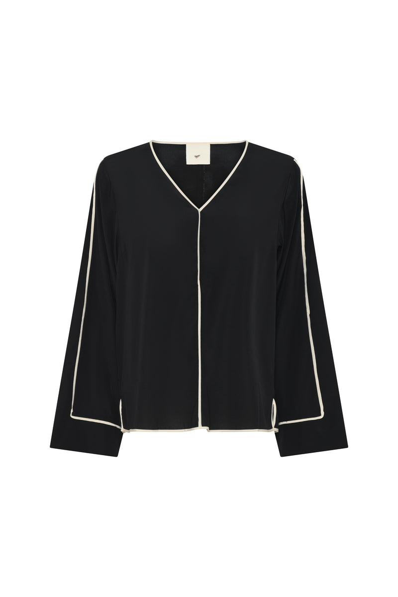 Heartmade Mabia Blouse HM1179 Col. Black