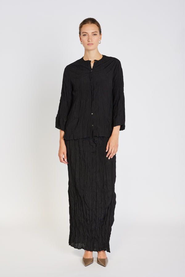 Heartmade Sican Maxi Skirt HM1205 Col. Black 900