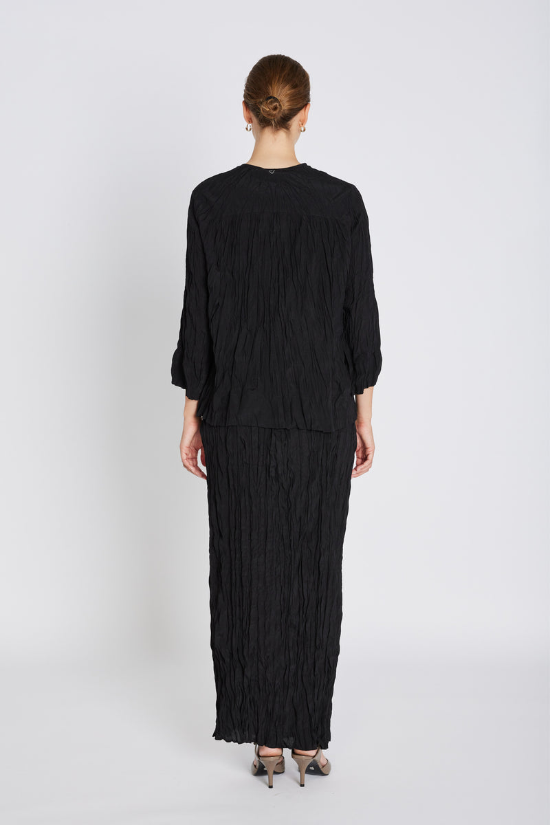 Heartmade Sican Maxi Skirt HM1205 Col. Black 900