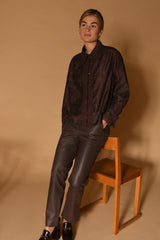 Gustav Skindbukser Garth 7/8 Leather long Pants 62018 6873 Col. Brun72981