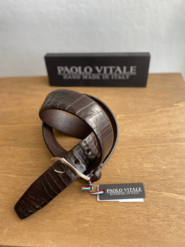 Paolo Vitale bælte Croco 1583739/1883 brun