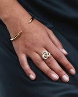 EDBLAD Infinity Knot Sparkle Ring Guld