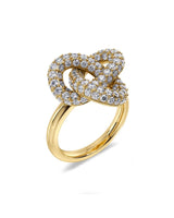 EDBLAD Infinity Knot Sparkle Ring Guld