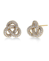 EDBLAD Infinity Knot Sparkle Studs L Guld
