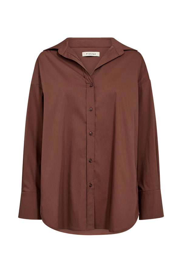 Pieszak Nyla Poplin Shirt J235091 Col. Warm Brown