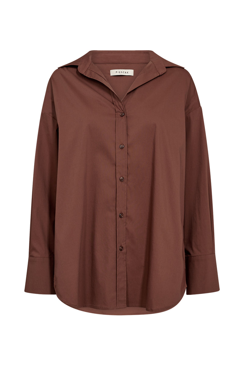 Pieszak Nyla Poplin Shirt J235091 Col. Warm Brown