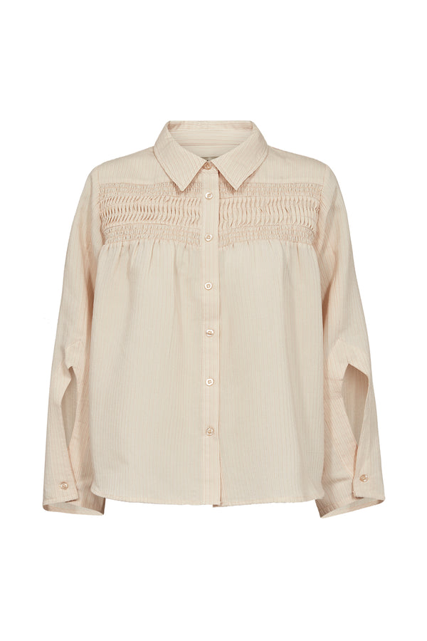 Pieszak PD-Cassandra New Pintuck Velvet Shirt J235133 Col. Champagne