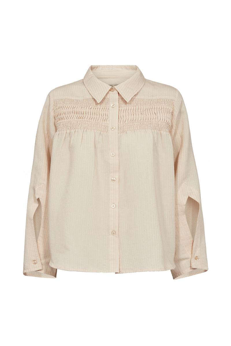 Pieszak PD-Cassandra New Pintuck Velvet Shirt J235133 Col. Champagne