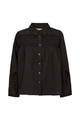 Pieszak  PD-Cassandra New Pintuck Velvet Shirt J235133 Col. Black