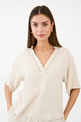 Pieszak Miles Blouse J235346 Col.Oyster white mela