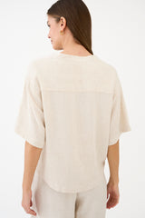Pieszak Miles Blouse J235346 Col.Oyster white mela