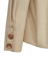 Pieszak Tulip Poplin Button Shirt Col.Oyster white
