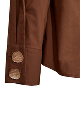 Pieszak Tulip Poplin Button Shirt Col.Toffee