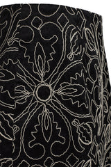 Pieszak Arial Long Pencil Skirt Velvet J235483 Emb. Col. Black