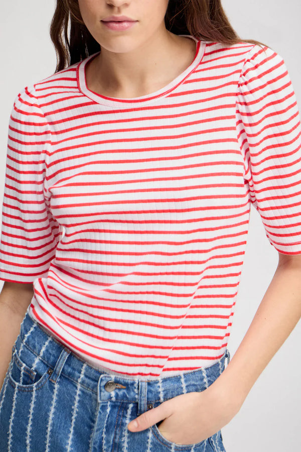 Munthe T-Shirt Jikolaz Rød & Hvid