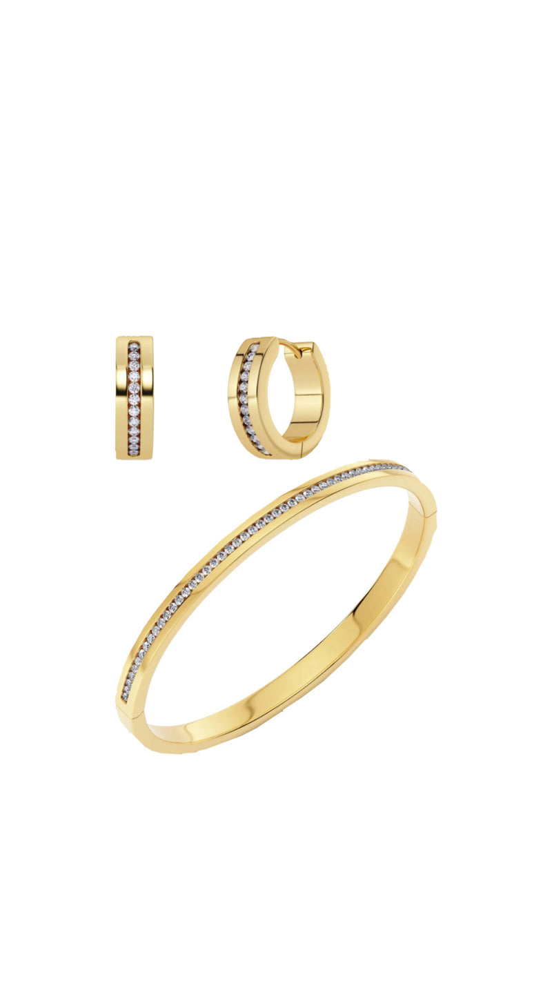 EDBLAD Josefin Armbånd og Øreringe I Guld