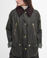Barbour Frakke Ebberston Wax LWX1398 Oliven