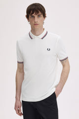 Fred Perry Polo Twin Tipped M3600 hvid T60