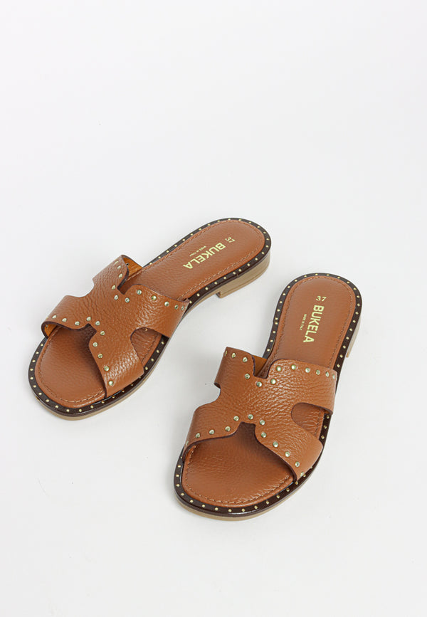 Bukela sandal Mabel Bufallo Cognac