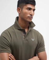 Barbour polo t-shirt tartan MML0012 olive/51
