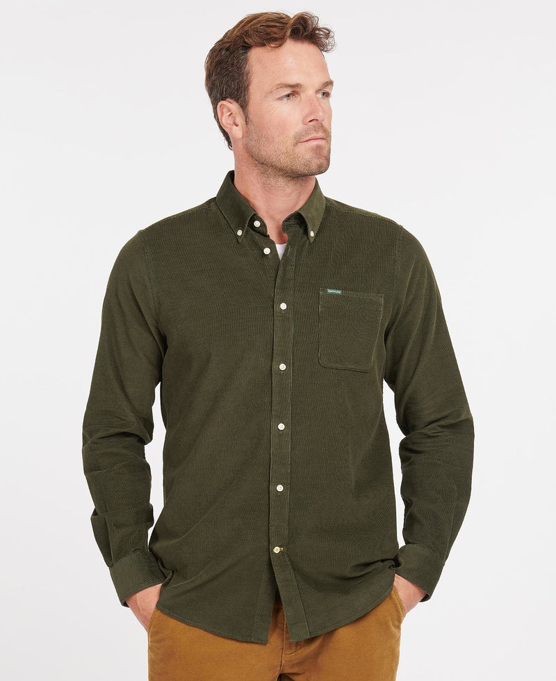 Barbour herre skjorte fløjl Ramsey army
