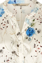 PBO Blaine silk Top PBO1008N Col. Light flower