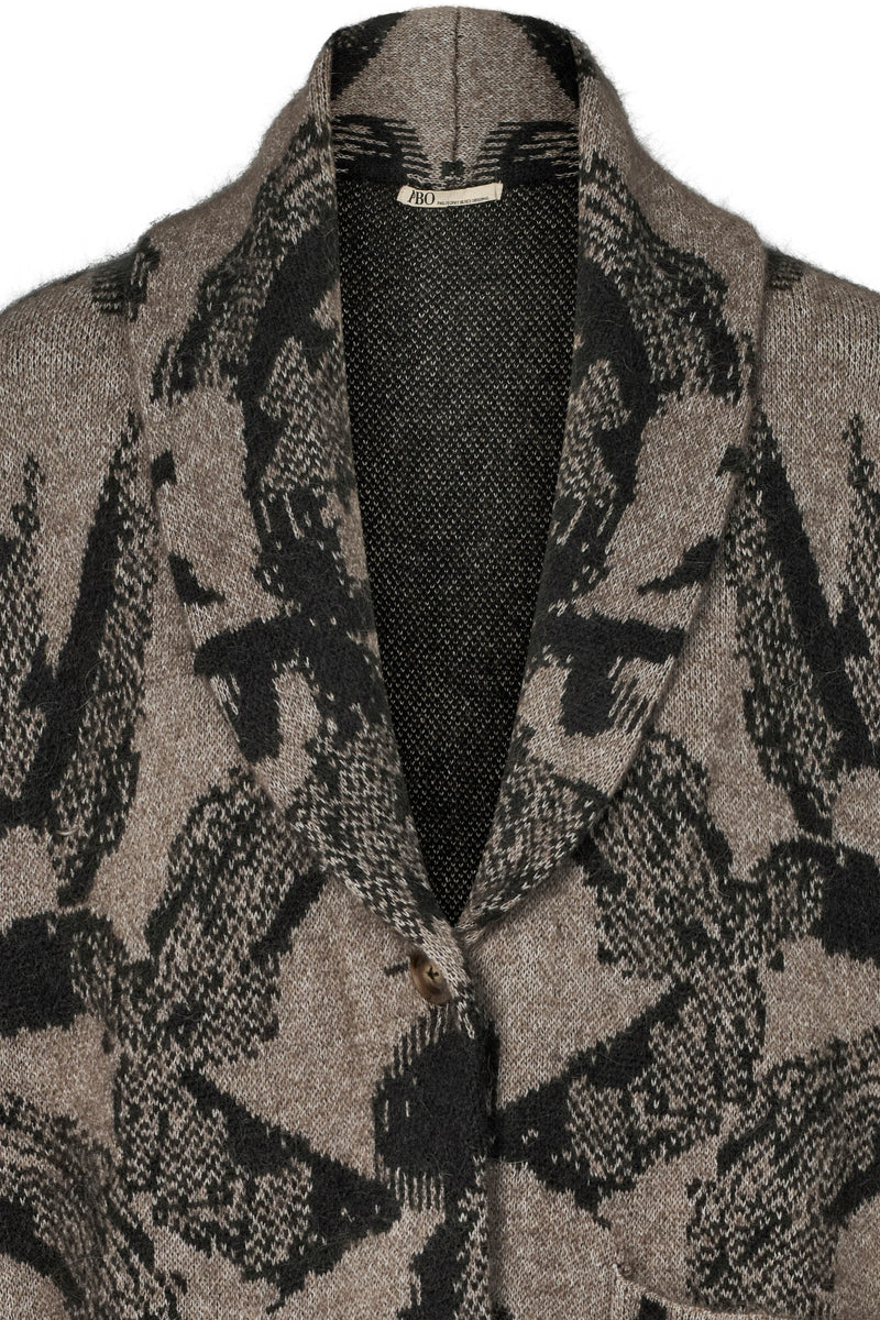 PBO cardigan Rita Knit jacket col. 683 brun/sort