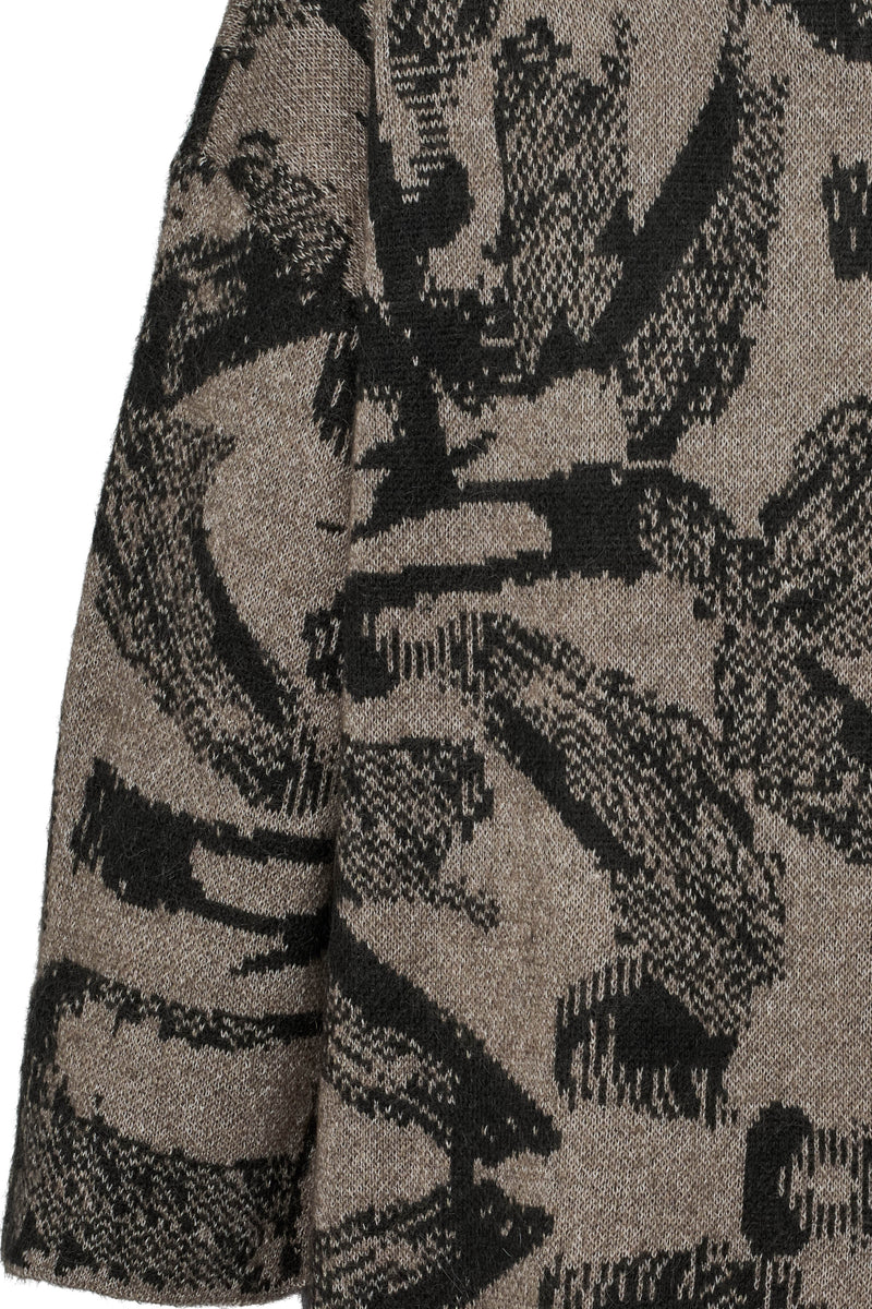 PBO cardigan Rita Knit jacket col. 683 brun/sort