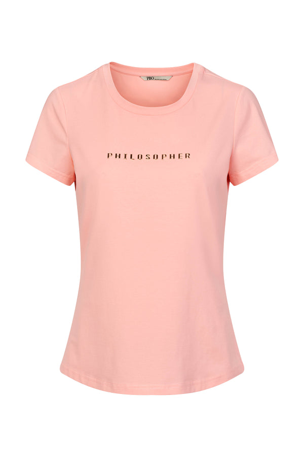 PBO T-shirt Philosopher SS PBO1089 Col. Peach 342